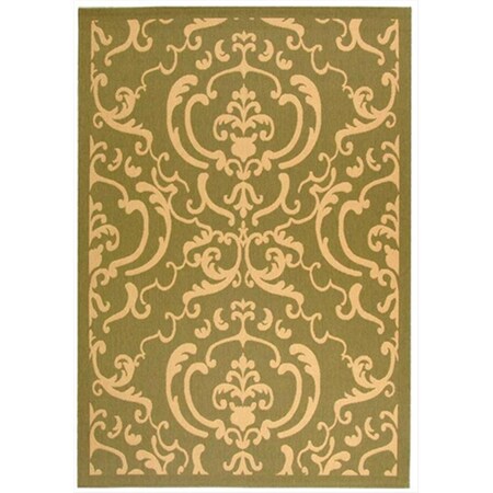 Safavieh 2 Ft. X 3 Ft. - 7 In. Accent- Indoor - Outdoor Courtyard Olive Natural Machine Made Rug CY2663-1E06-2